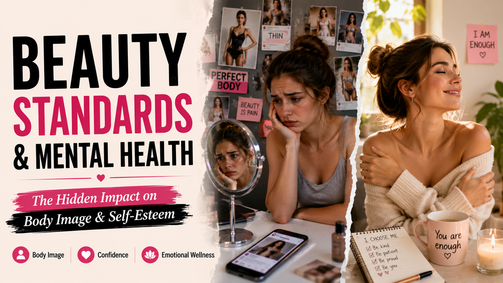 How Beauty Standards Affect Mental Health | Body Image & Self-Esteem 1 How Beauty Standards Affect Mental Health | Body Image & Self-Esteem