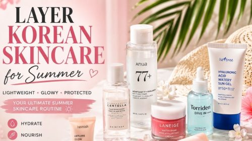 Layer Korean Skincare Easily Soft Glow Style