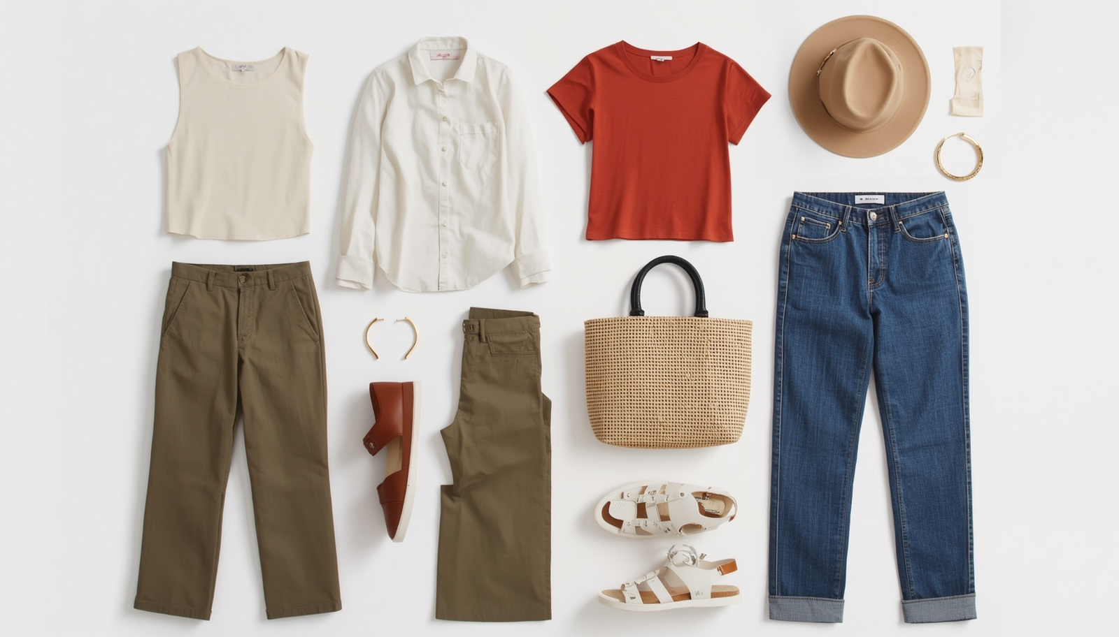 Tomato Girl Meets Olive Green: August’s Bold Color Trend 4 Minimalist Clothes Women Can Wear for This Trend