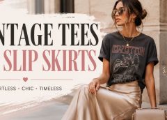 Vintage Tees Paired With Slip Skirts | Casual Chic Style Guide