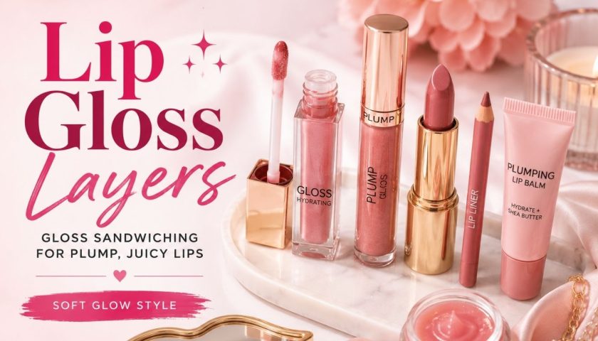Lip Gloss Layers: Gloss Sandwiching for Plump Summer Lips