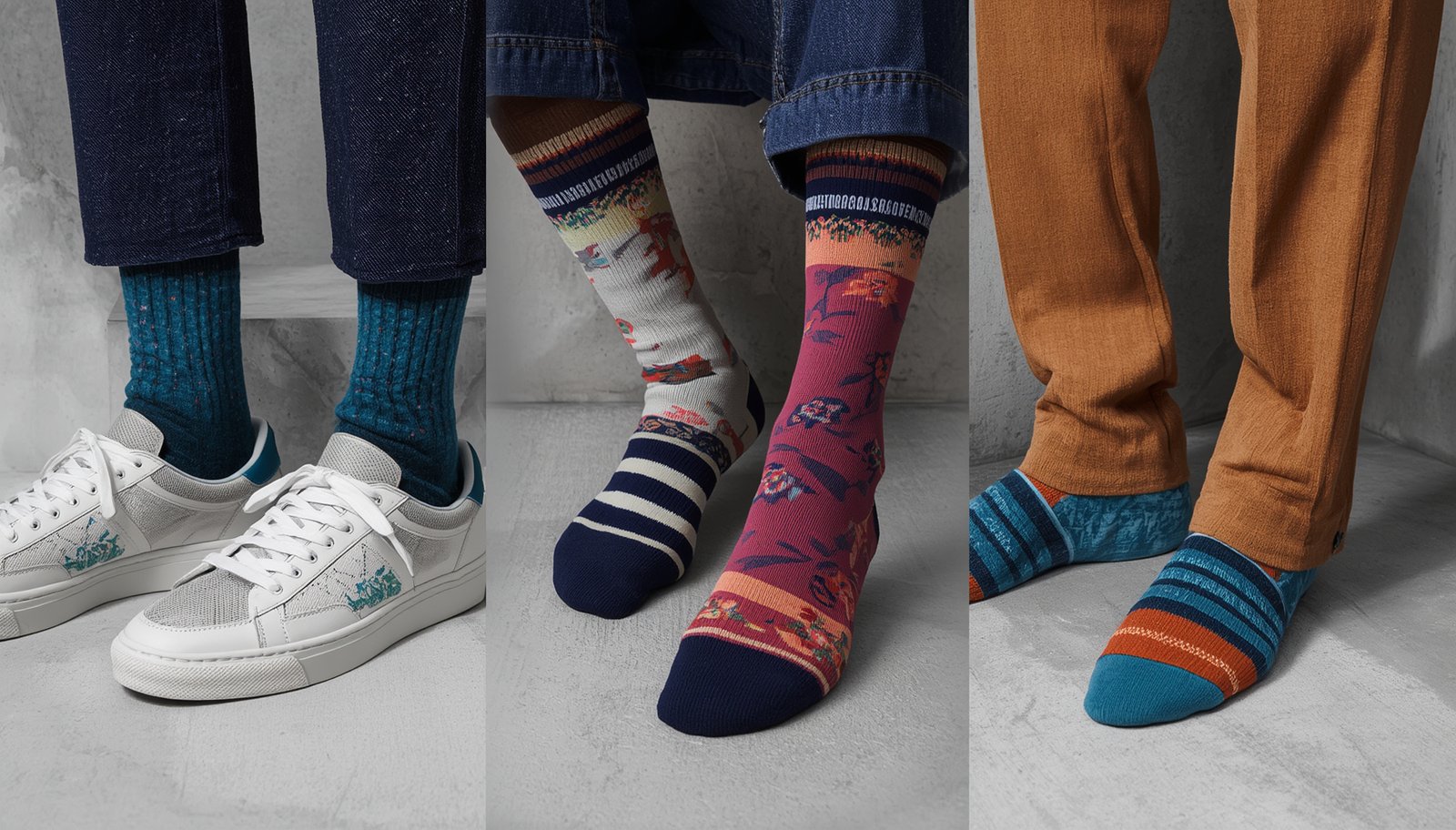 Mismatched Shoes 2.0: Why Patterns & Colors Are Trending 4 what sock style is in now