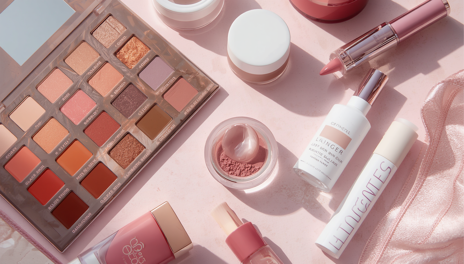 Nail Color and Skincare Aesthetic Comparison