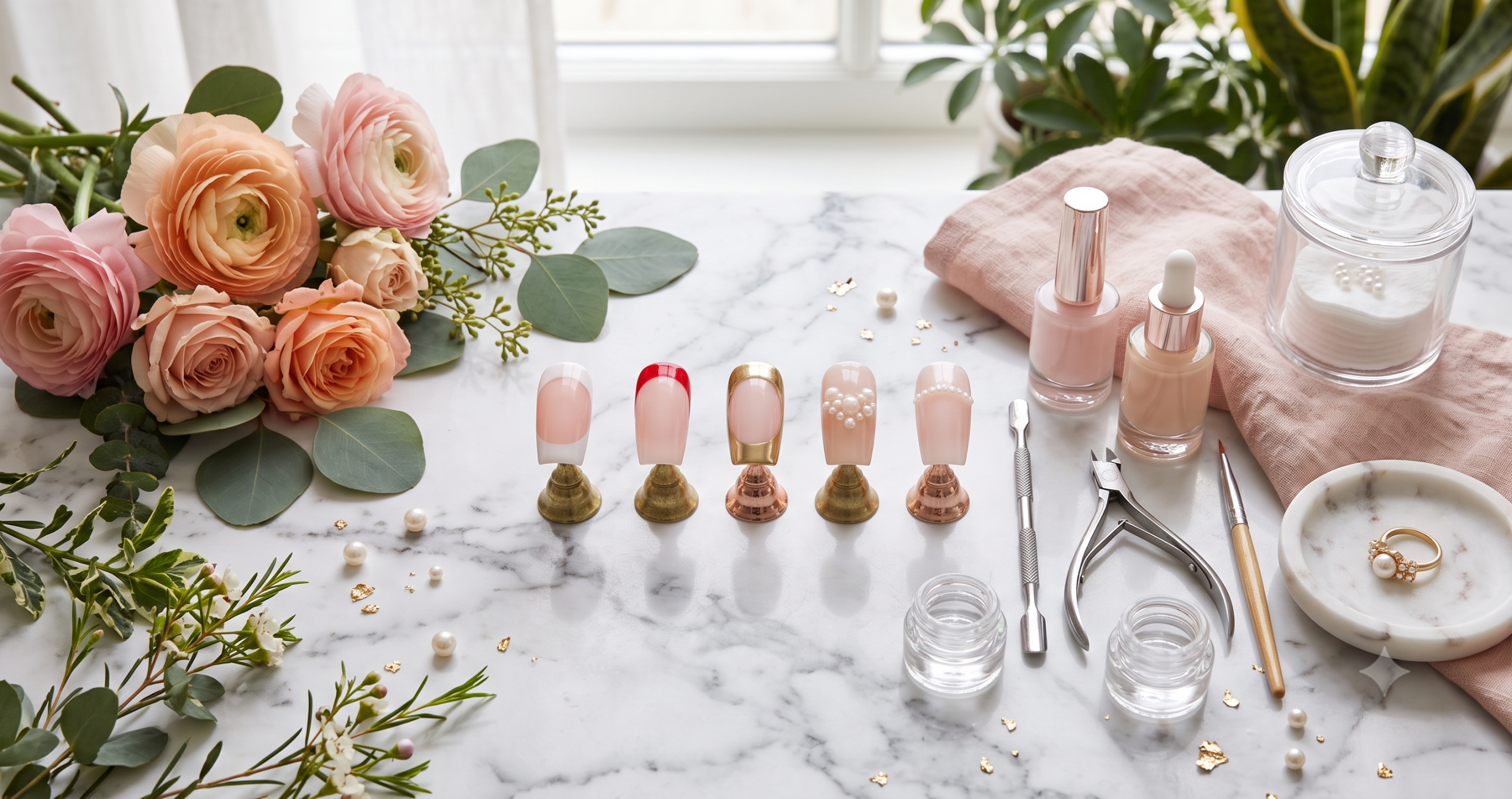Vintage French Manicure Ideas