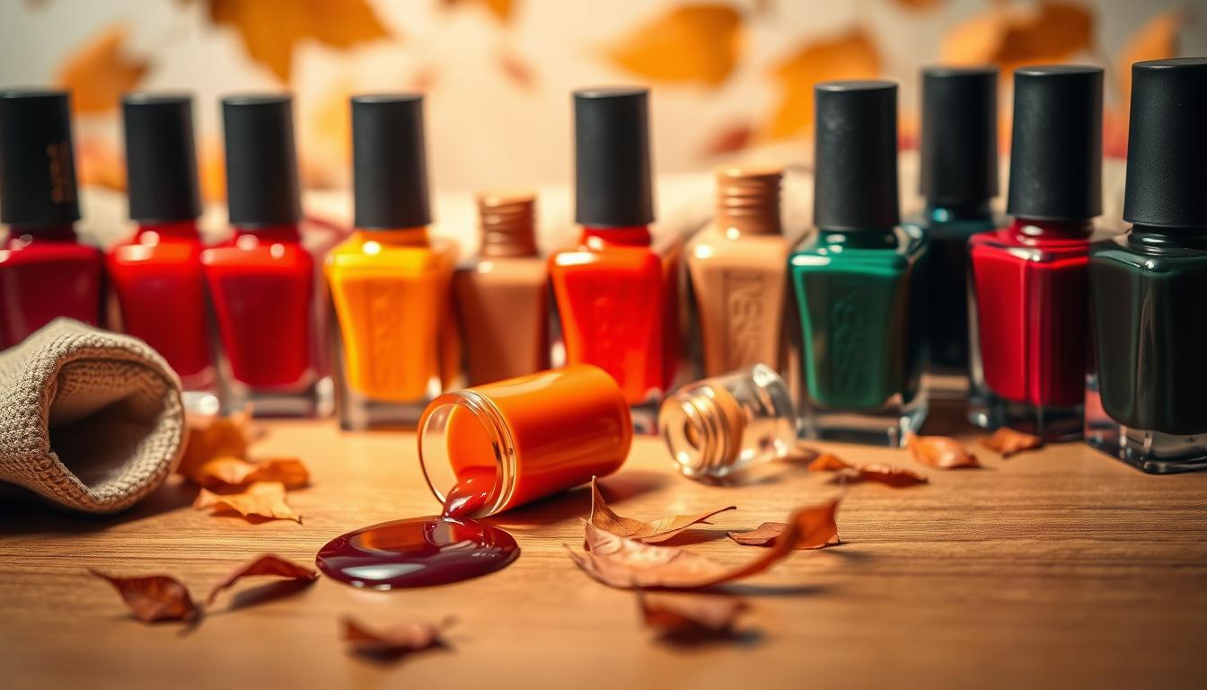 autumn colour nail varnish