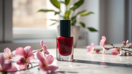 nail polish deep red