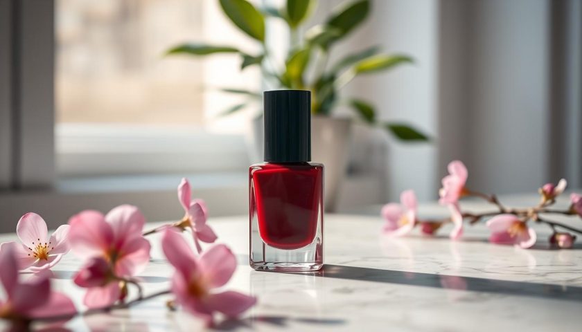 nail polish deep red
