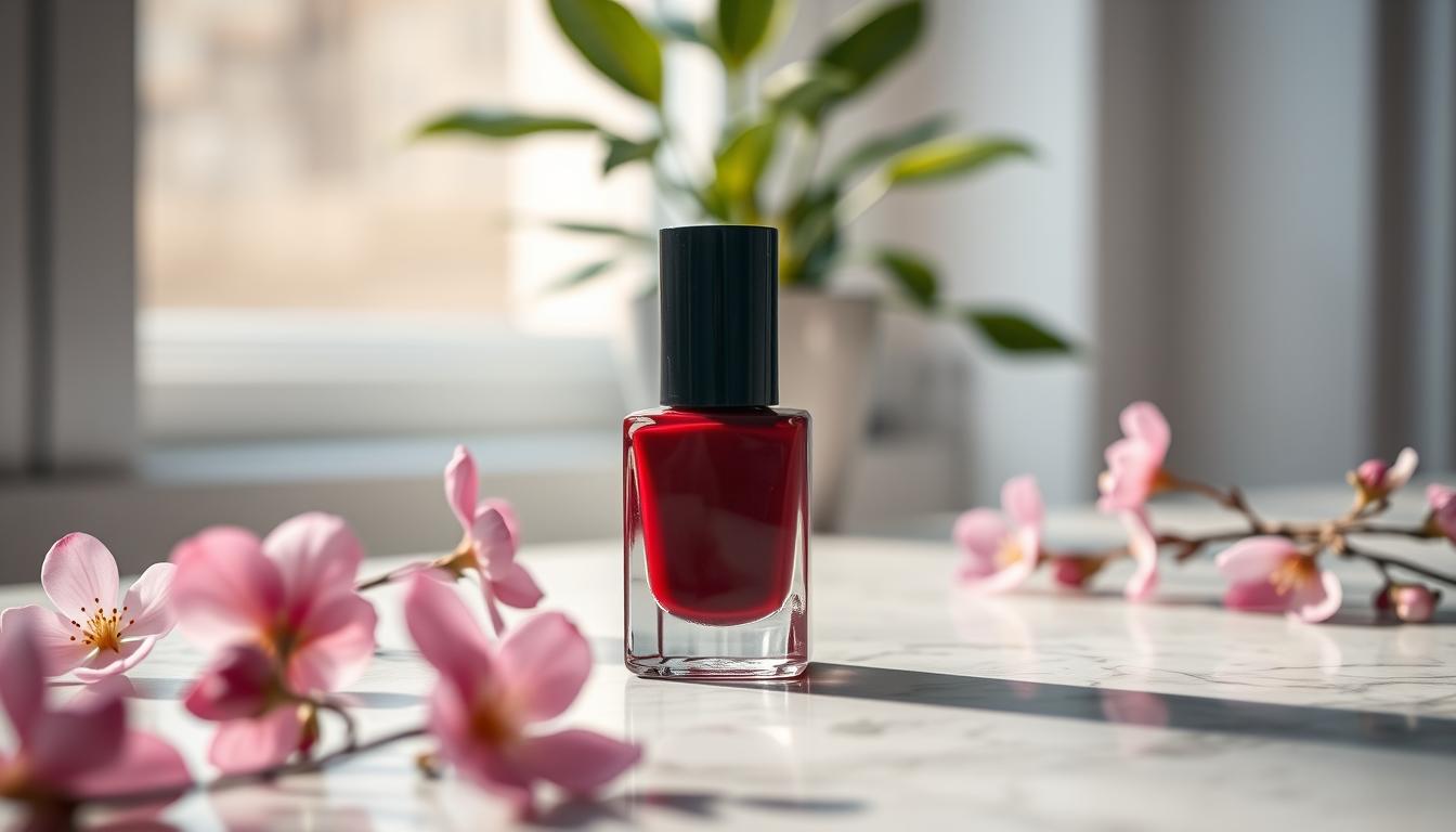 nail polish deep red