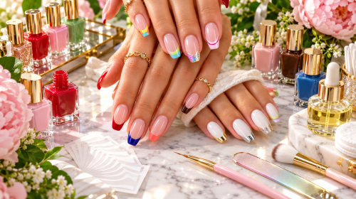 Nail Designs French Tip With Color: Modern Ideas