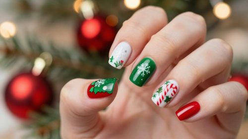 christmas colour nail
