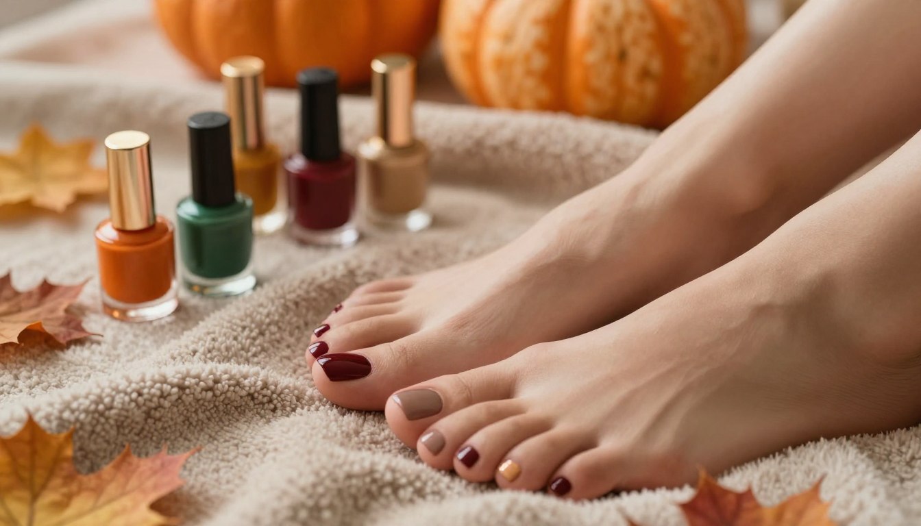 Fall Pedicure Colors: Cozy Toe Nail Ideas 1 fall pedicure colors
